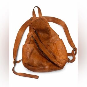 Bed Stu Cognac Brown Leather Backpack